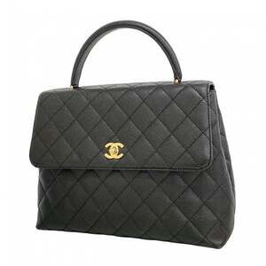 Chanel Matelasse Caviar Leather Handbag, Black, Women's